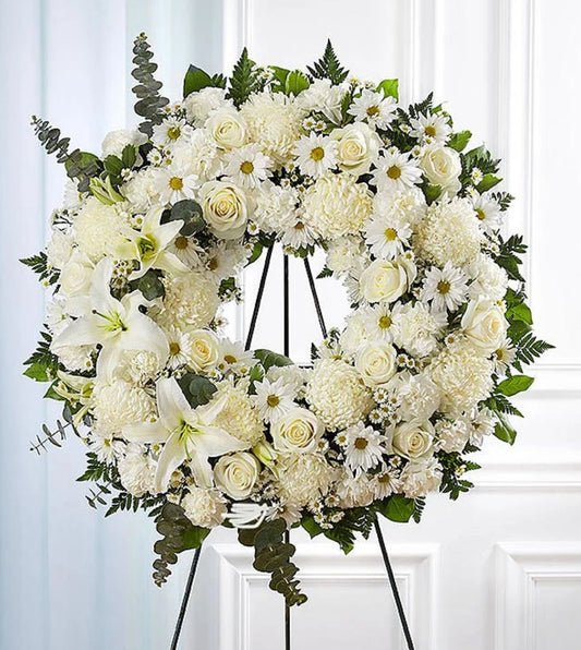 White Standing Wreath