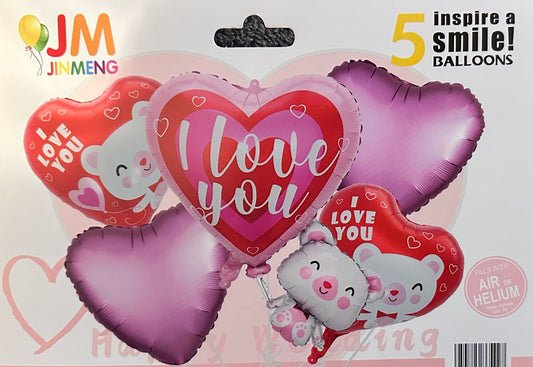I love You bouquet balloons
